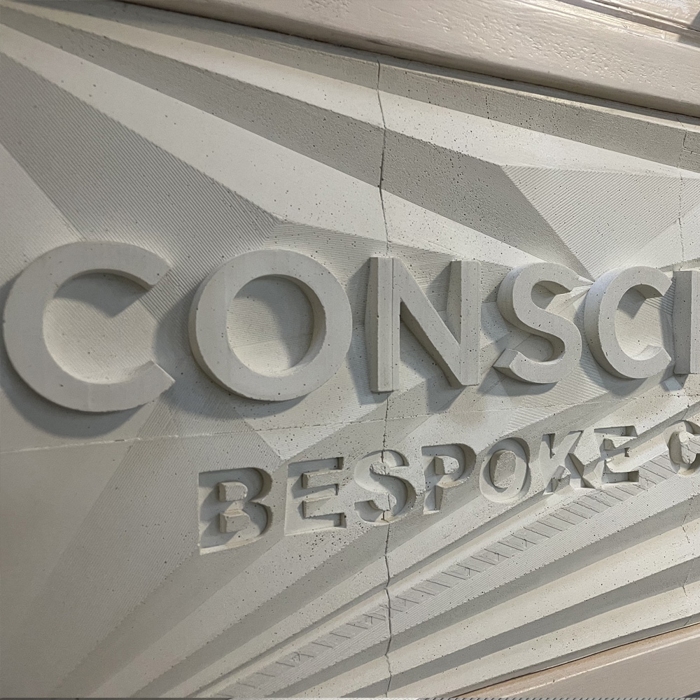 Conscious Forms - cf concrete sculptural signage square2