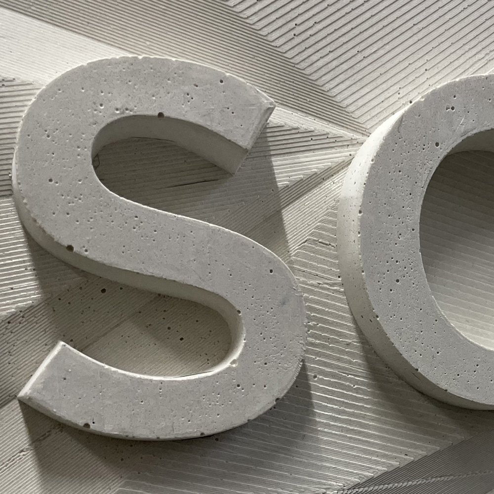 Conscious Forms - cf concrete sculptural signage square3